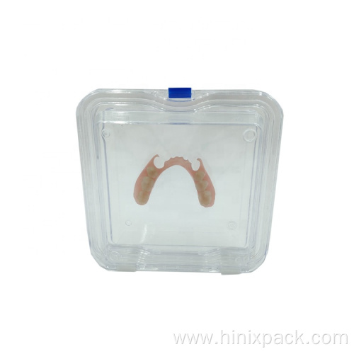 13x13x5cm Elastic Film Transparent Denture Box with Membrane